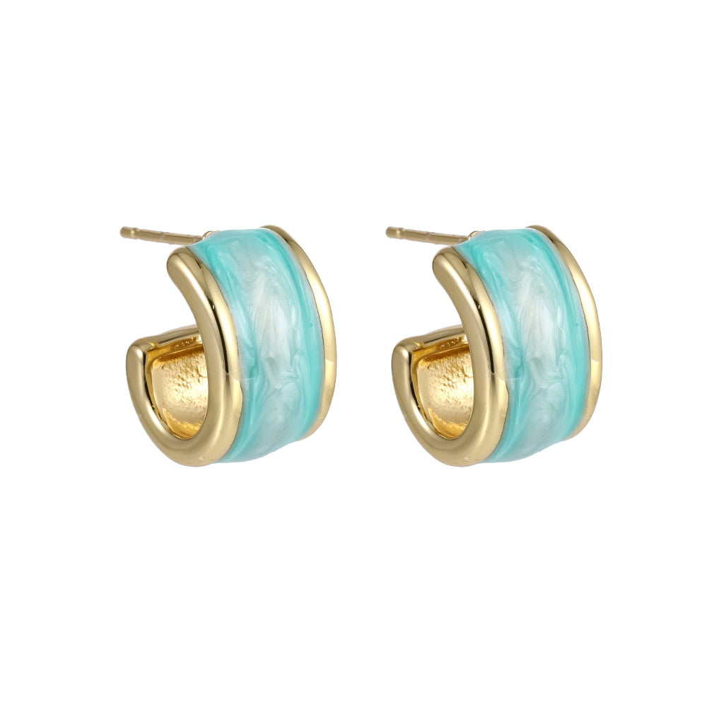 MESS94 STAINLESS STEEL EARRING WITH EPOXY