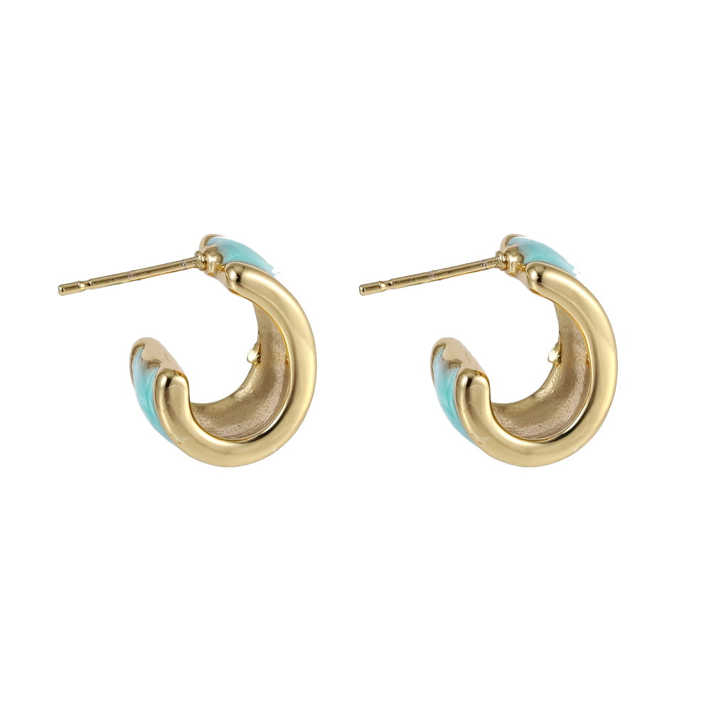 MESS94 STAINLESS STEEL EARRING WITH EPOXY