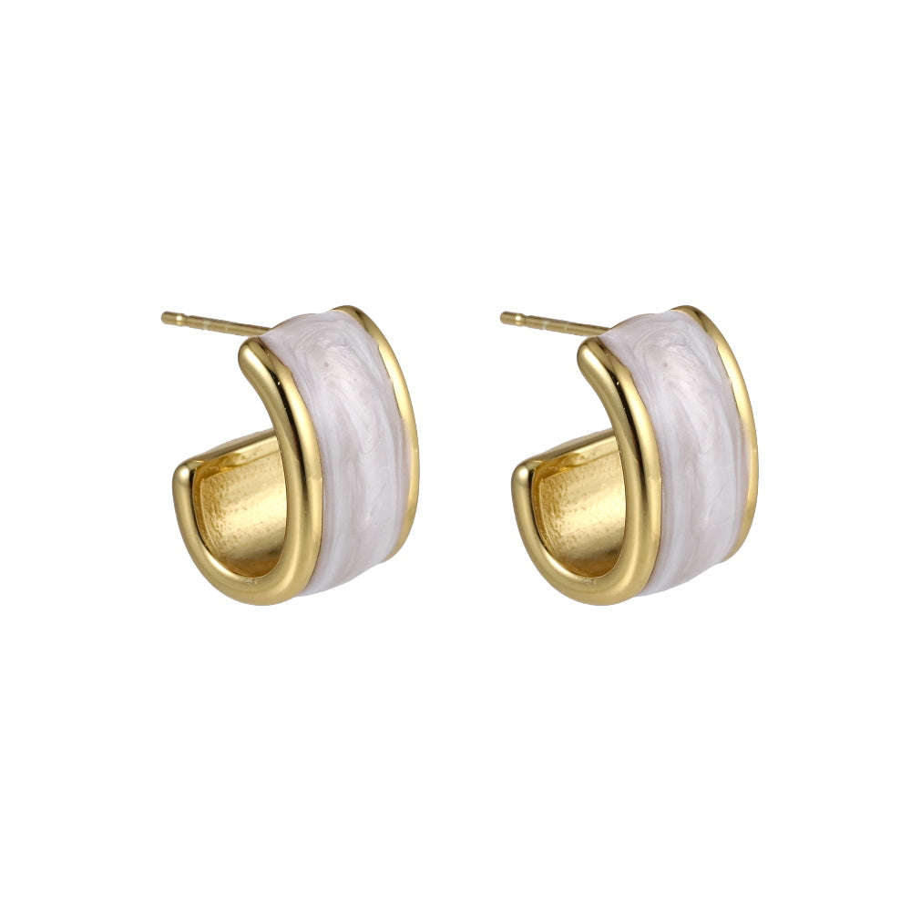MESS94 STAINLESS STEEL EARRING WITH EPOXY