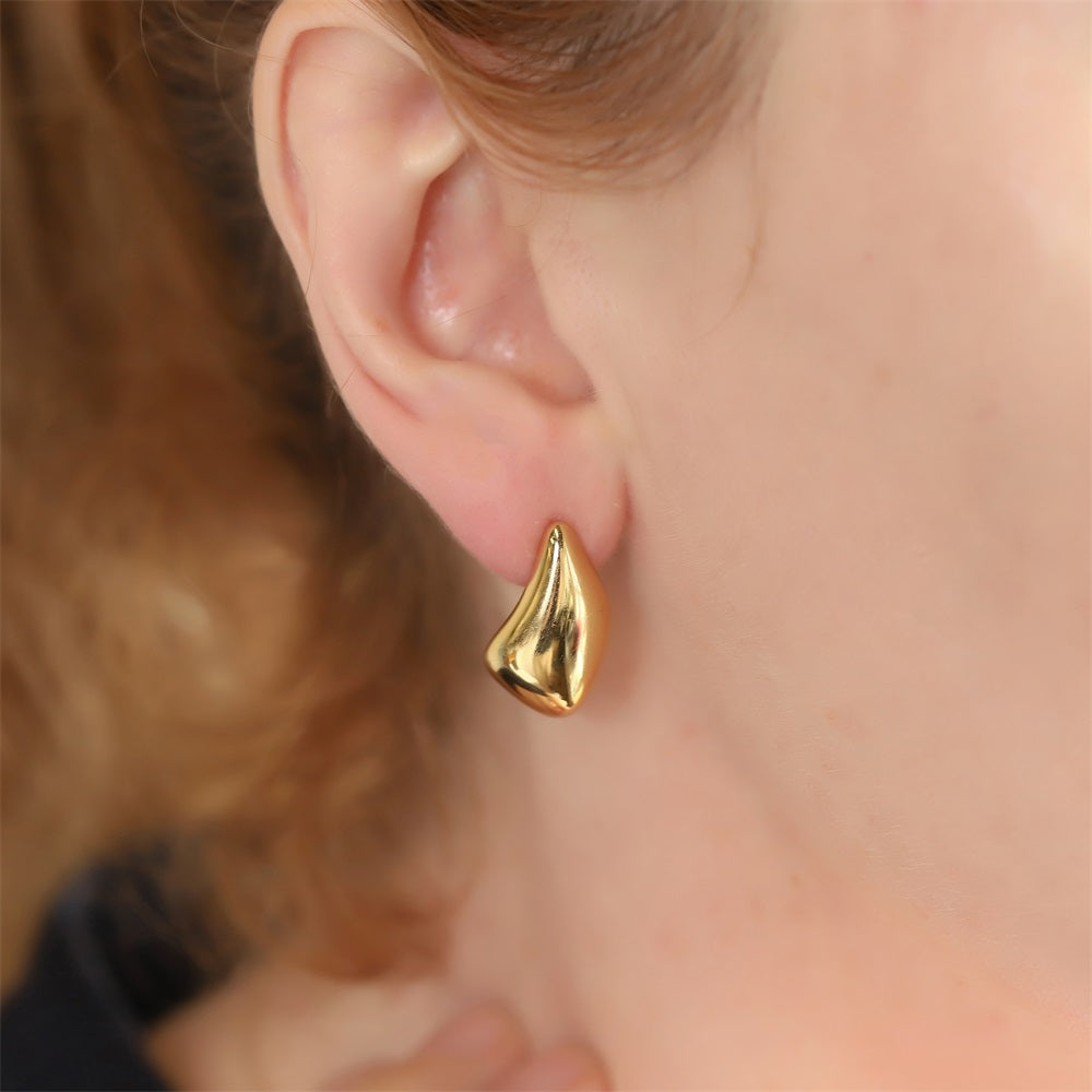 MESS97 STAINLESS STEEL ORGANIC DROP EARRING