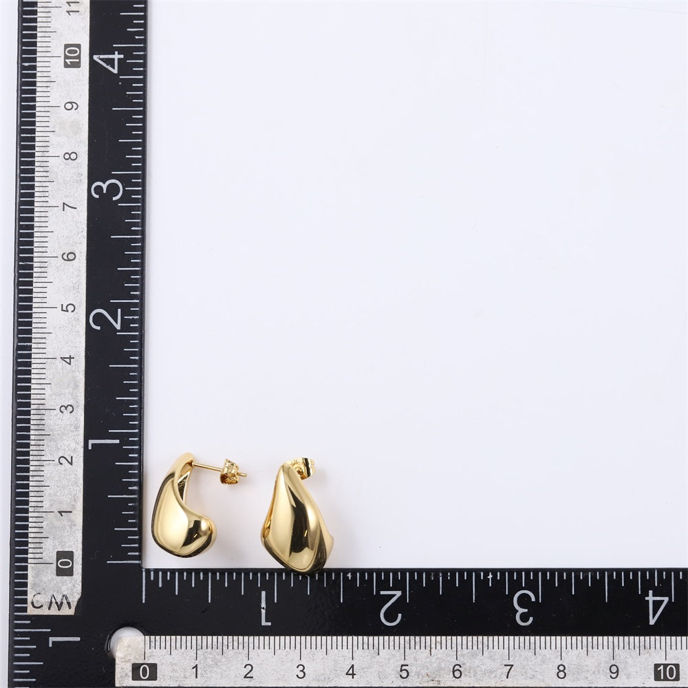 MESS97 STAINLESS STEEL ORGANIC DROP EARRING