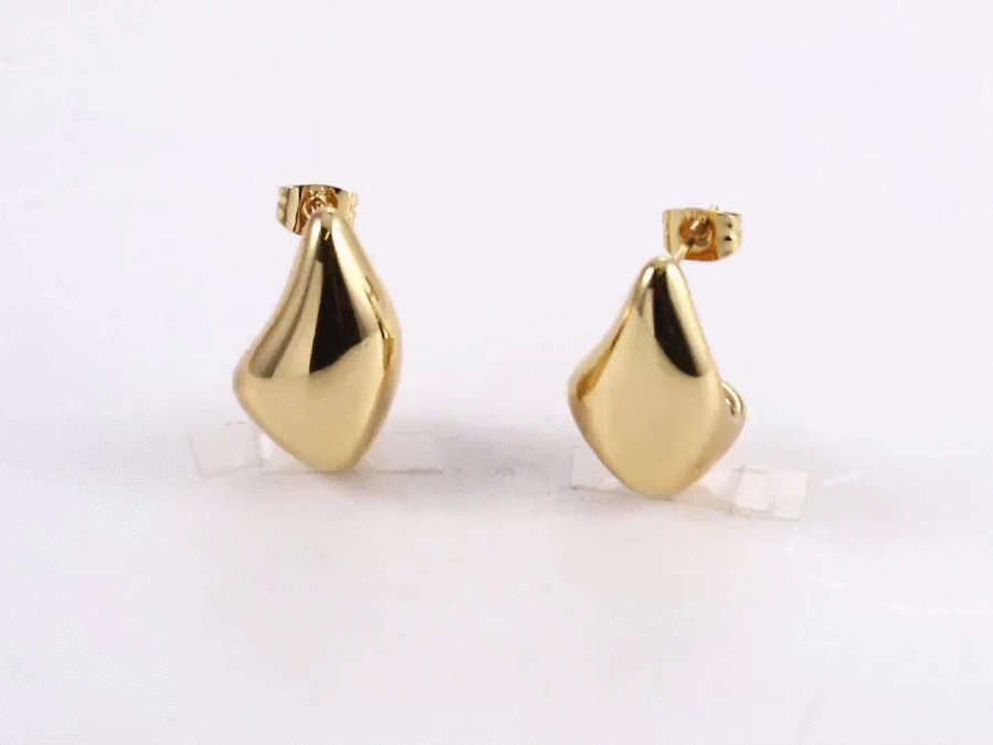 MESS97 STAINLESS STEEL ORGANIC DROP EARRING