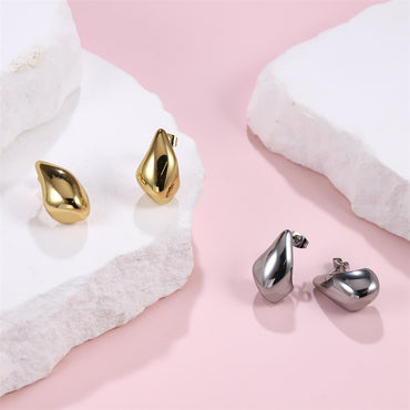 MESS97 STAINLESS STEEL ORGANIC DROP EARRING