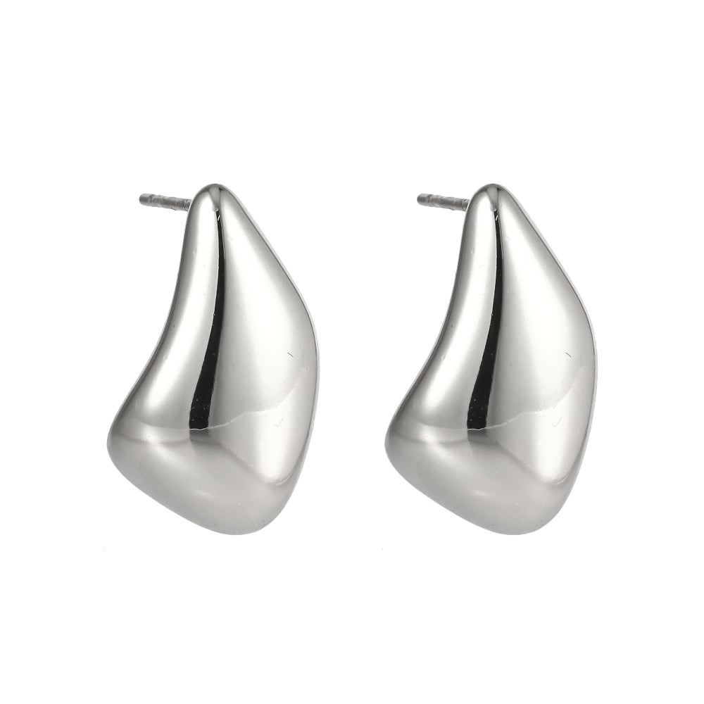 MESS97 STAINLESS STEEL ORGANIC DROP EARRING