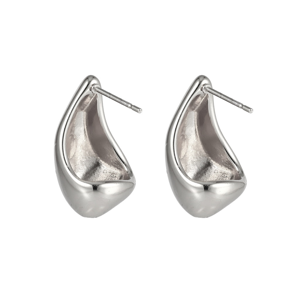MESS97 STAINLESS STEEL ORGANIC DROP EARRING