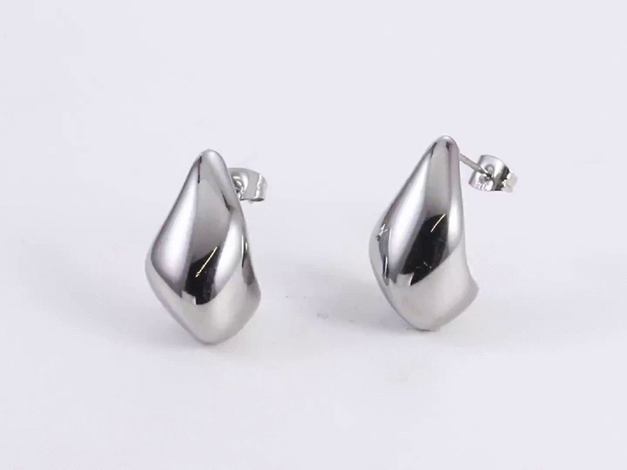 MESS97 STAINLESS STEEL ORGANIC DROP EARRING