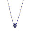 MNSS43 STAINLESS STEEL NECKLACE WITH STONE & EPOXY