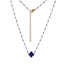 MNSS43 STAINLESS STEEL NECKLACE WITH STONE & EPOXY