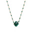 MNSS43 STAINLESS STEEL NECKLACE WITH STONE & EPOXY