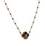 MNSS43 STAINLESS STEEL NECKLACE WITH STONE & EPOXY