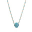 MNSS43 STAINLESS STEEL NECKLACE WITH STONE & EPOXY