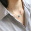MNSS43 STAINLESS STEEL NECKLACE WITH STONE & EPOXY