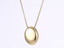 MNSS52 STAINLESS STEEL NECKLACE WITH OVAL PENDANT