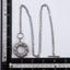 MNSS54 STAINLESS STEEL T-BAR NECKLACE WITH TWISTED ROUND HOLLOW CHARM