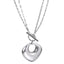 MNSS55 STAINLESS STEEL T-BAR NECKALCE WITH HOLLOW CHARM