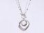 MNSS55 STAINLESS STEEL T-BAR NECKALCE WITH HOLLOW CHARM
