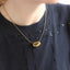 MNSS56 STAINLESS STEEL NECKLACE CHUNKEY HEART PENDANT AND ROUND SNAKE CHAIN