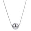MNSS57 STAINLESS STEEL NECKLACE WITH HOLLOW BALL PENDANT AND ROUND SNAKE CHAIN