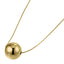 MNSS57 STAINLESS STEEL NECKLACE WITH HOLLOW BALL PENDANT AND ROUND SNAKE CHAIN