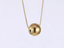 MNSS57 STAINLESS STEEL NECKLACE WITH HOLLOW BALL PENDANT AND ROUND SNAKE CHAIN