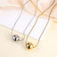 MNSS57 STAINLESS STEEL NECKLACE WITH HOLLOW BALL PENDANT AND ROUND SNAKE CHAIN