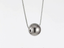 MNSS57 STAINLESS STEEL NECKLACE WITH HOLLOW BALL PENDANT AND ROUND SNAKE CHAIN