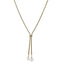MNSS59 STAINLESS STEEL ROUND SNAKE CHAIN WITH SHELL PEARL