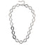 MNSS61 STAINLESS STEEL TWO TONE DIA SHAPE CHAIN LINK NECKLACE