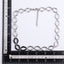 MNSS61 STAINLESS STEEL TWO TONE DIA SHAPE CHAIN LINK NECKLACE