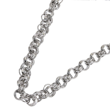MNSS62 STAINLESS STEEL NECKLACE WITH MULTI RINGS