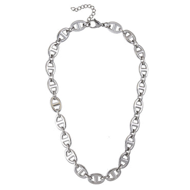 MNSS63 STAINLESS STEEL OVAL LINK CHAIN NECKLACE