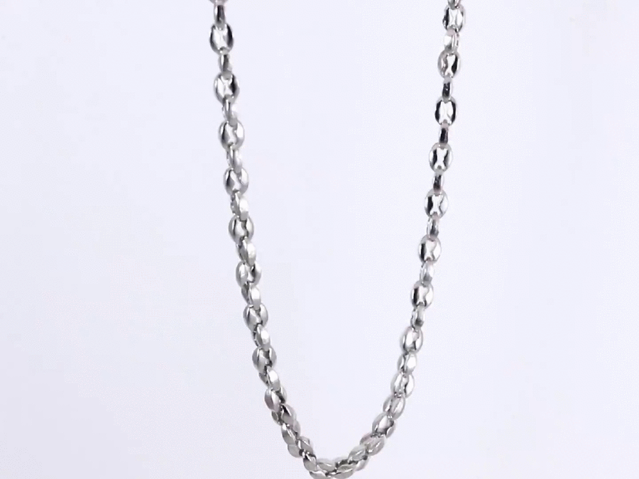 MNSS63 STAINLESS STEEL OVAL LINK CHAIN NECKLACE