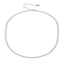 MNSS66 STAINLESS STEEL TENNIS NECKLACE WITH SHELL PEARL