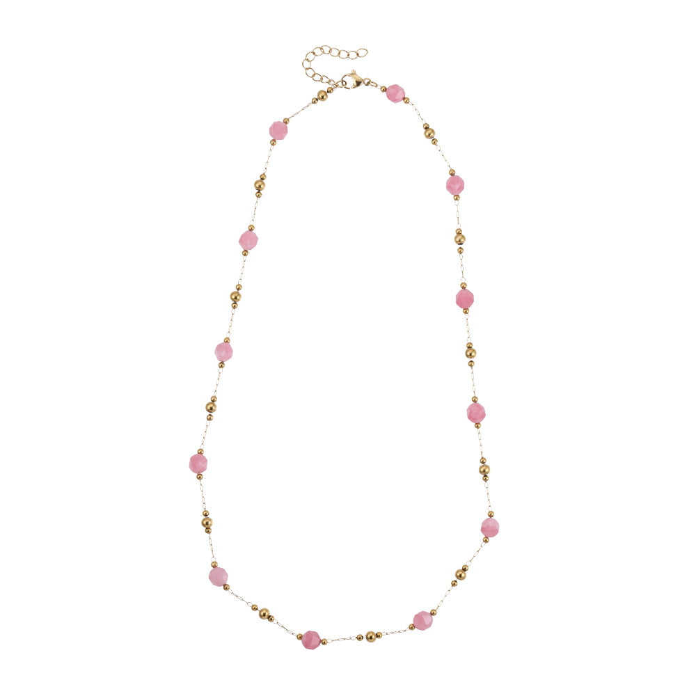 MNSS70 STAINLESS STEEL NECKLACE WITH BEADS