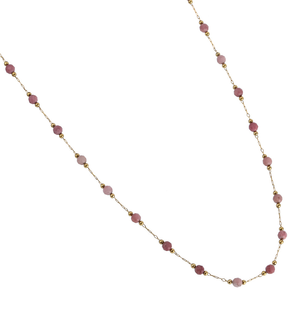 MNSS70 STAINLESS STEEL NECKLACE WITH BEADS