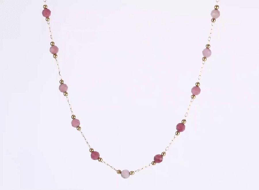 MNSS70 STAINLESS STEEL NECKLACE WITH BEADS