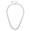 MNSS71 STAINLESS STEEL TENNIS NECKLACE WITH BAGUETTE CZ
