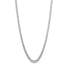 MNSS71 STAINLESS STEEL TENNIS NECKLACE WITH BAGUETTE CZ