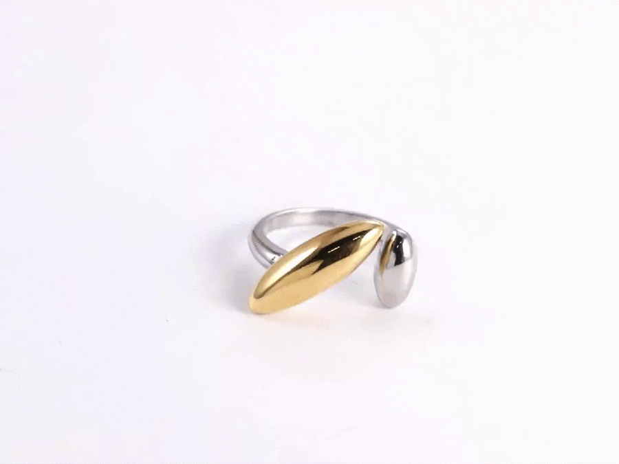 MRSS09 STAINLESS STEEL TWO TONE RING
