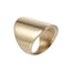 AAB dome stainless steel ring in polished gold finish, minimalist modern design, unisex jewelry supplier