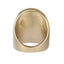 AAB dome stainless steel ring in polished gold finish, minimalist modern design, unisex jewelry supplier