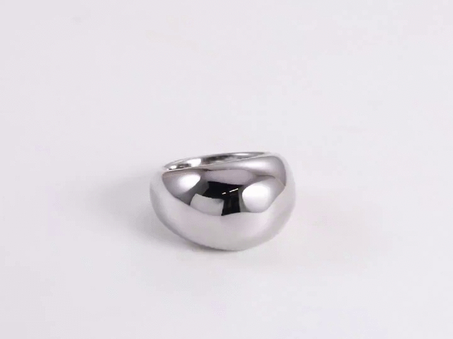 MRSS19 STAINLESS STEEL FAT DOME STYLE RING