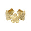 MRSS21 STAINLESS STEEL ADJUSTABLE FLOWER OPEN RING