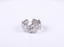 MRSS21 STAINLESS STEEL ADJUSTABLE FLOWER OPEN RING