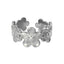 MRSS21 STAINLESS STEEL ADJUSTABLE FLOWER OPEN RING
