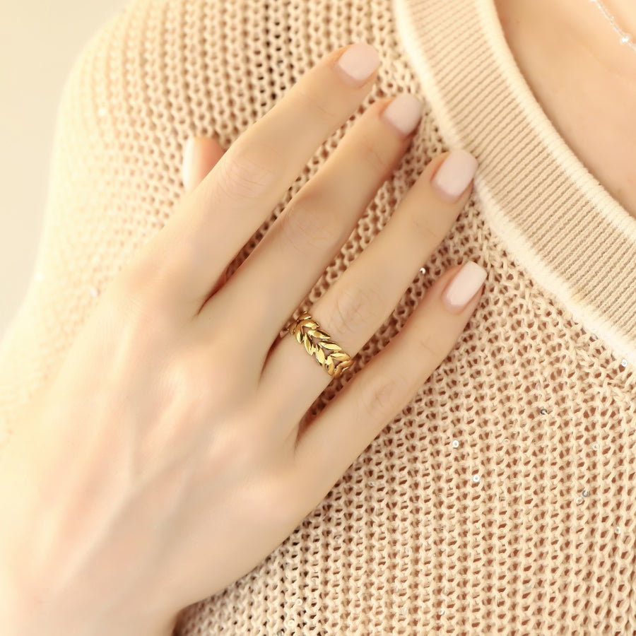 MRSS23 STAINLESS STEEL ADJUSTABLE LEAF OPEN RING
