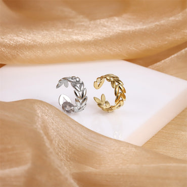 MRSS23 STAINLESS STEEL ADJUSTABLE LEAF OPEN RING