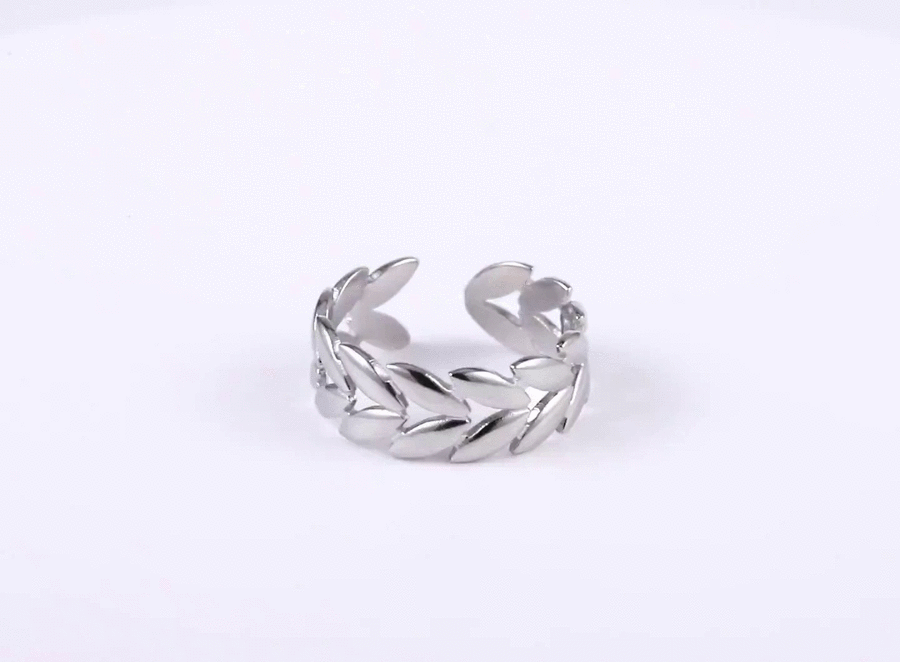MRSS23 STAINLESS STEEL ADJUSTABLE LEAF OPEN RING