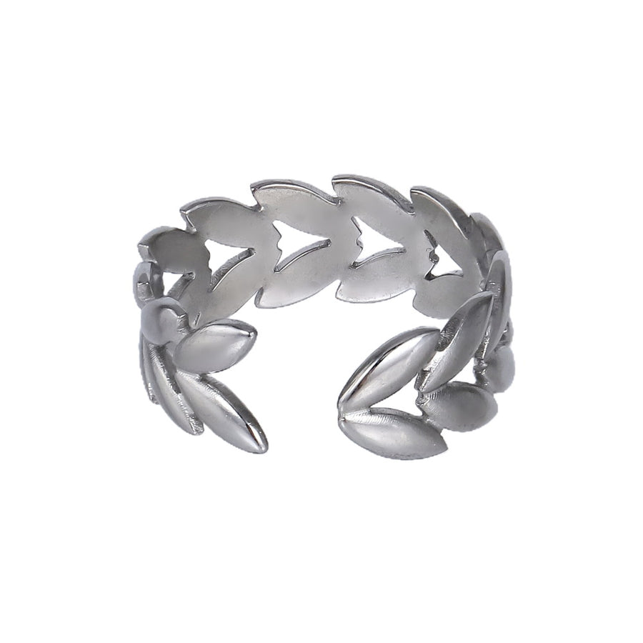 MRSS23 STAINLESS STEEL ADJUSTABLE LEAF OPEN RING