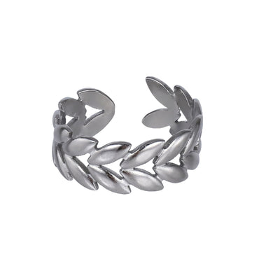 MRSS23 STAINLESS STEEL ADJUSTABLE LEAF OPEN RING